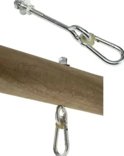 Gungtillbehör - Krok med karbinhake, 140 mm