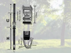 Gungupphäng till träd - Med lås 300 cm