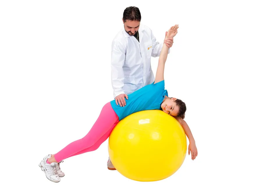 Gymnastikboll 75 cm gul