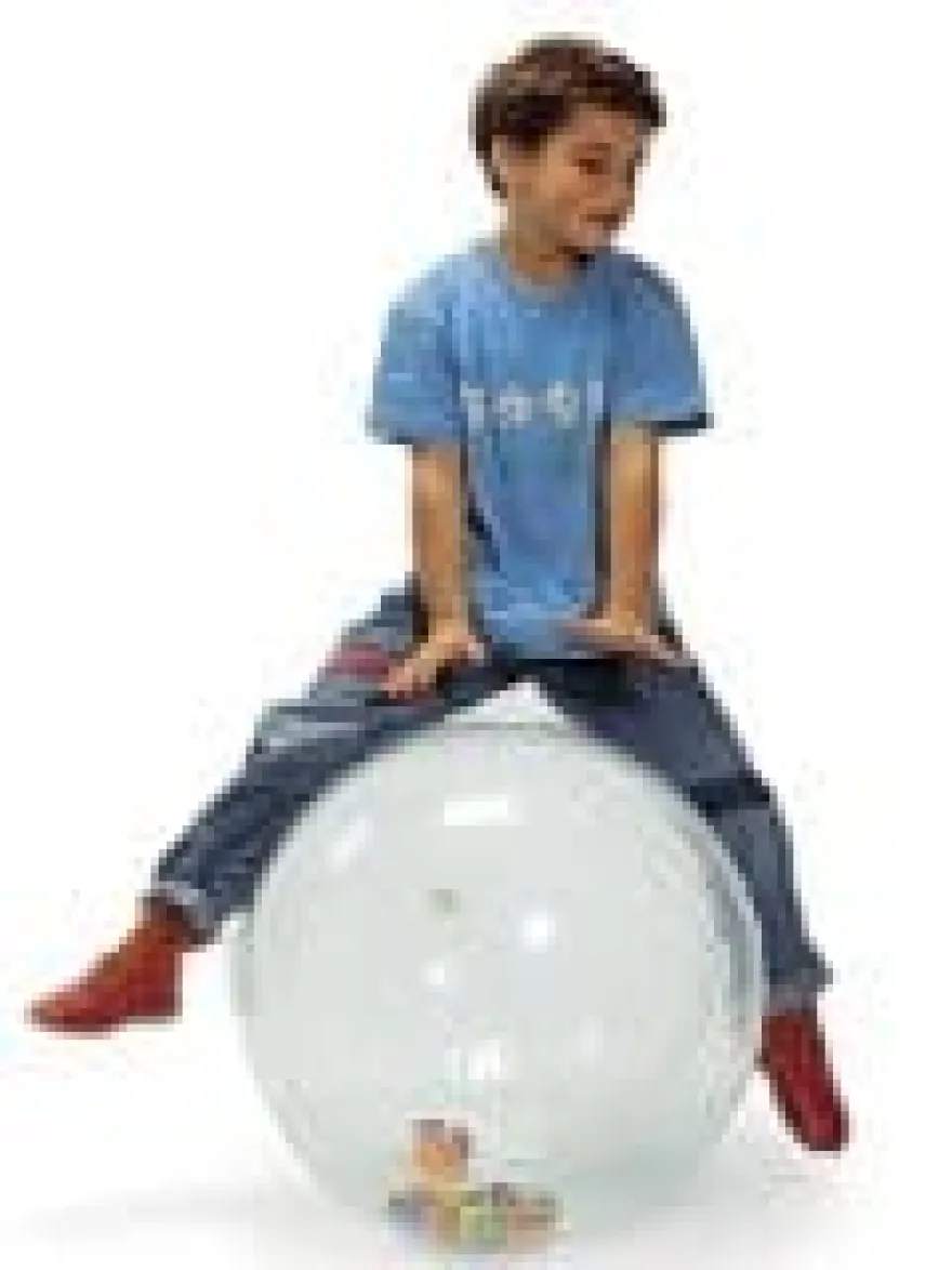 Gymnastikboll Rulle - Genomskinlig, 55 cm