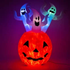 Halloween-pumpa med ljus, 180 cm