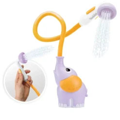 Handdusch, batteridriven - elefant, lila