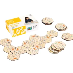 Hexagon-domino – Se mönster och matcha