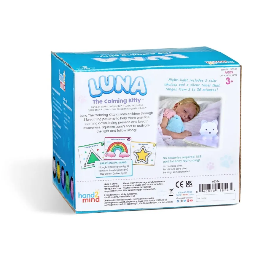 2-i-1 nattlampa och andningsguide, Luna