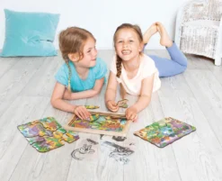 4-i-1 pussel med 45 bitar - Dinosaurier