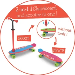 2-i-1 SkatieSkootie - Röd