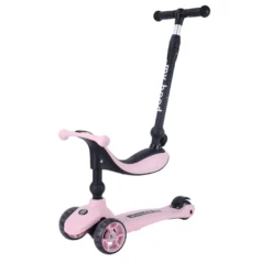 2-i-1 Sparkcykel / Springcykel - Kick'n'Ride, Rosa