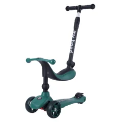 2-i-1 Sparkcykel / Springcykel - Kick'n'Ride, Grön