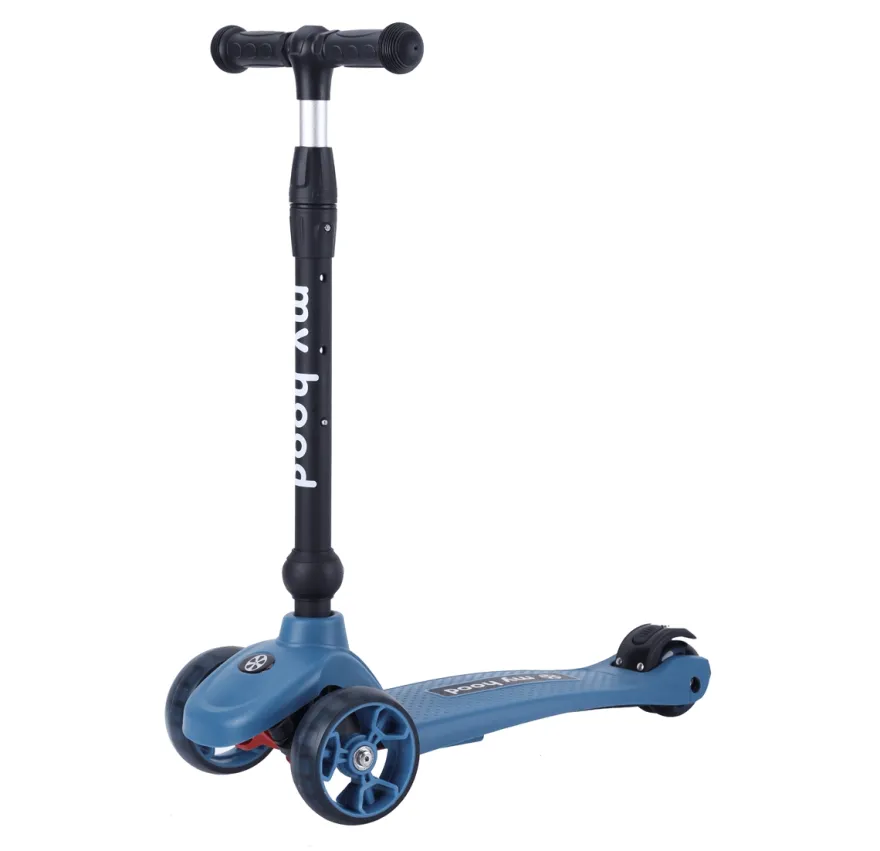 2-i-1 Sparkcykel/Springcykel, Kick'n'Ride, Mörkblå