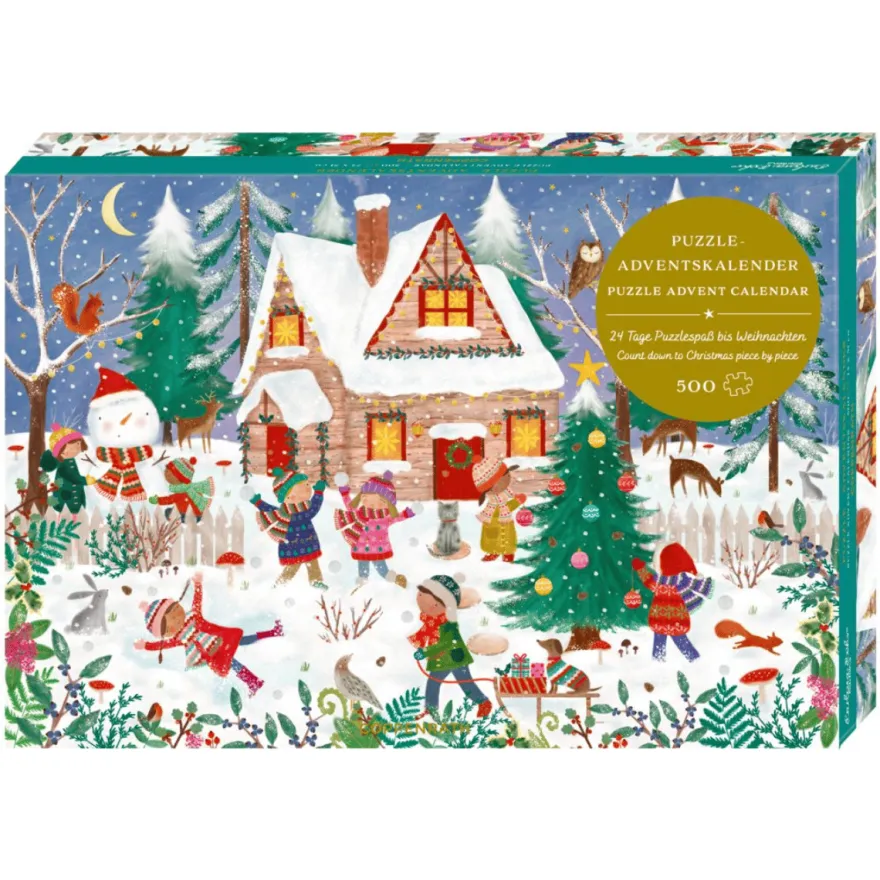 Julkalenderpussel – Julglädje, 500 bitar