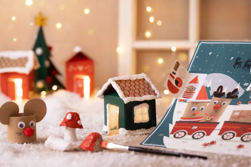 Julkalender, Recycling - Gör ett vinterlandskap