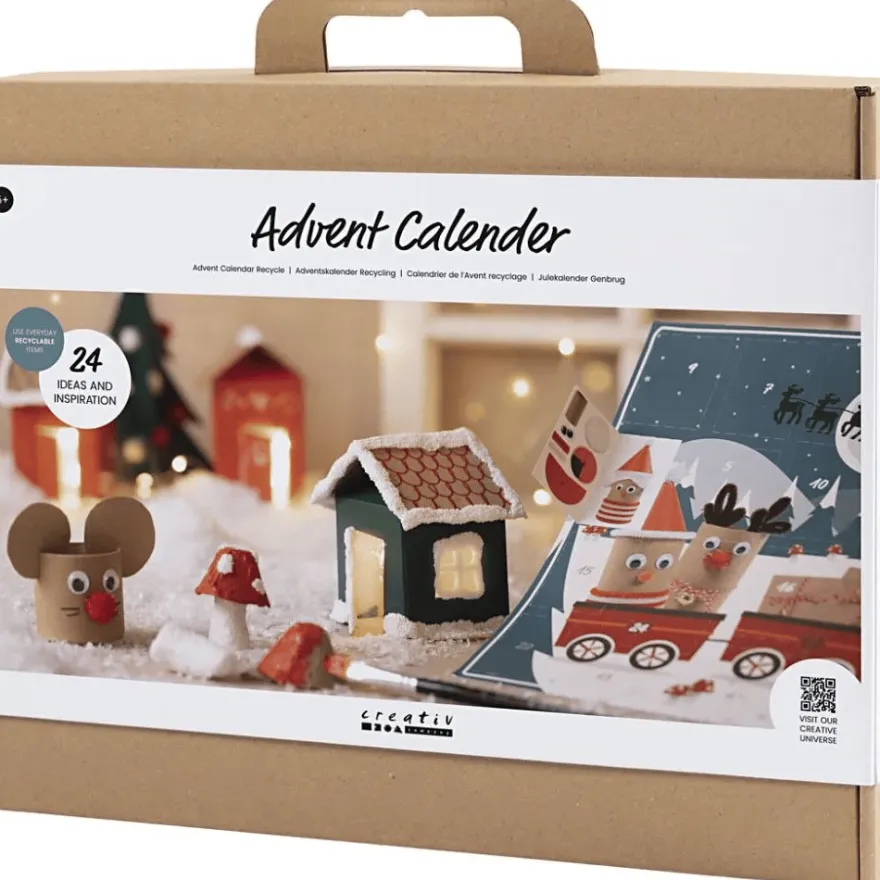 Julkalender, Recycling - Gör ett vinterlandskap