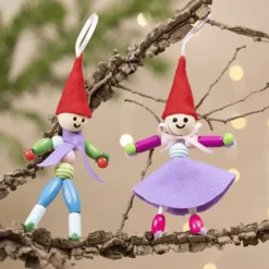 Julpåse – Gör små jultomtar, 2 st.