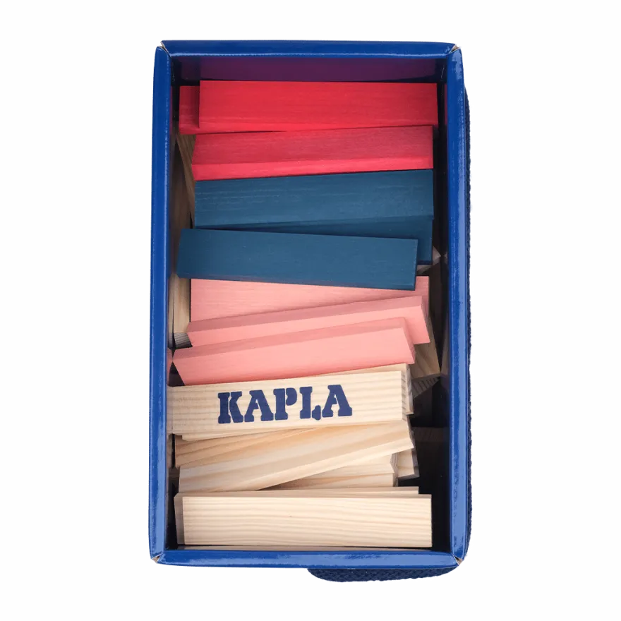 KAPLA-klossar - Blå/Röd/Rosa, 120 st.
