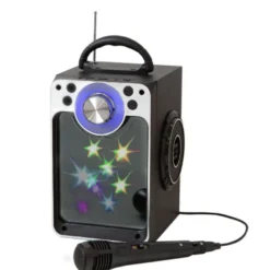 Karaokemaskin med bluetooth + ljus - Svart