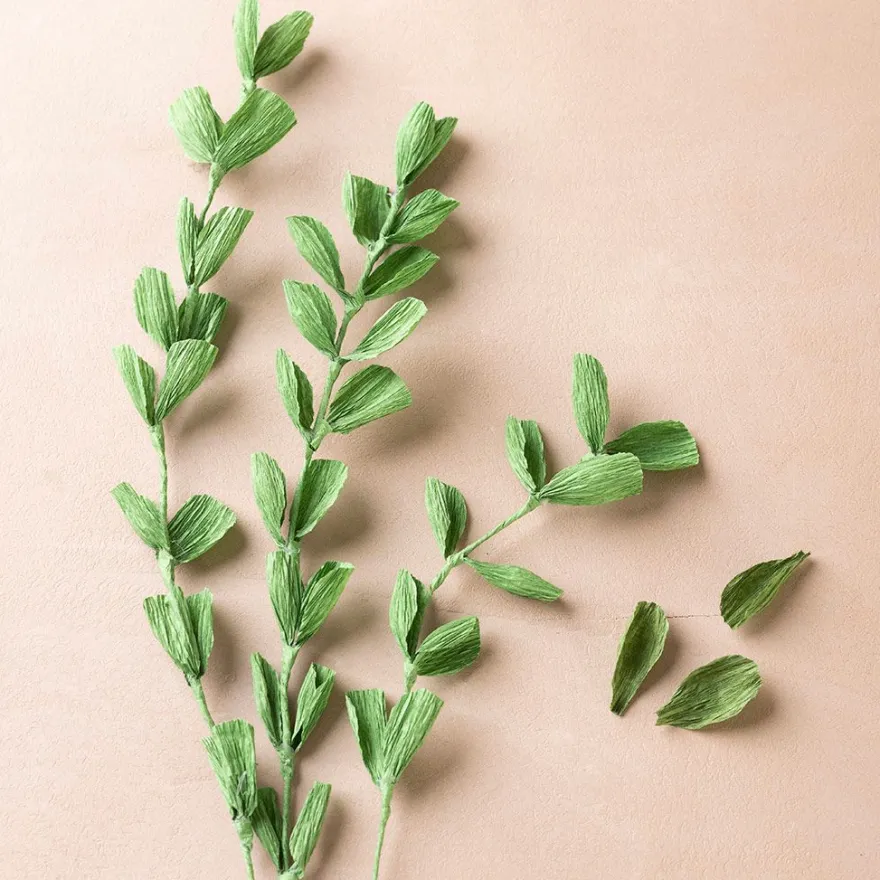 Kräppapper med stretch - Naturfärger, 8 ark