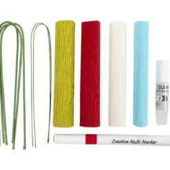 Kräppapper mini - Blommor med färgmagi, 5 st.