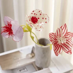 Kräppapper mini - Blommor med färgmagi, 3 st.