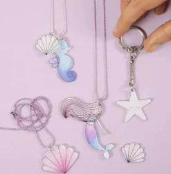Krympplast med motiv - Sjöjungfru, 4 ark
