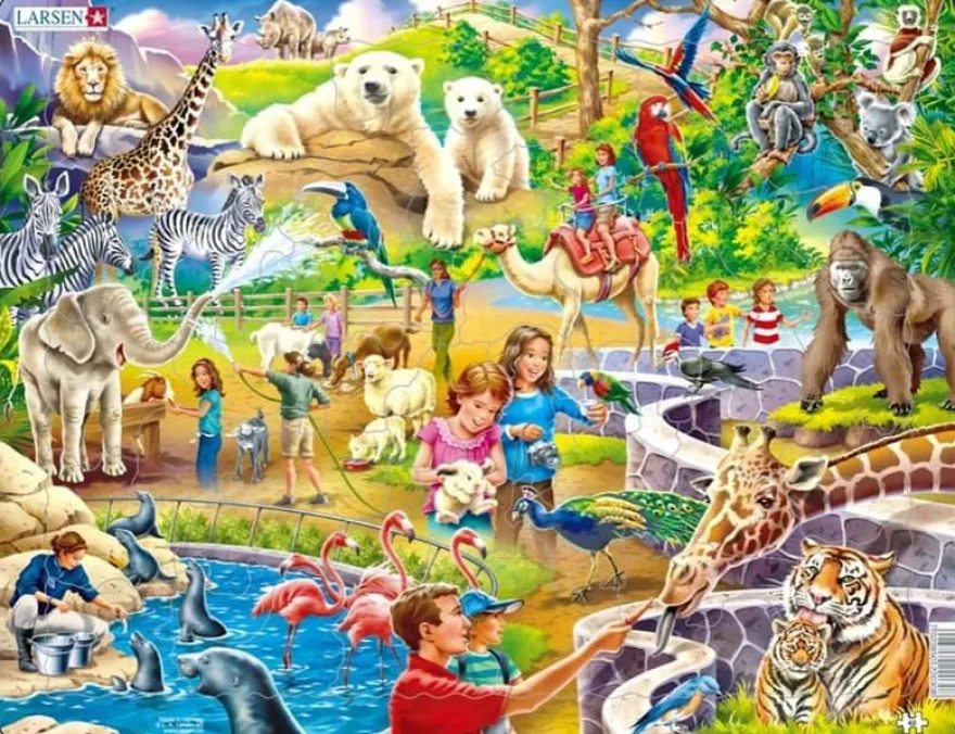 Larsen pussel - Zoo, 48 bitar