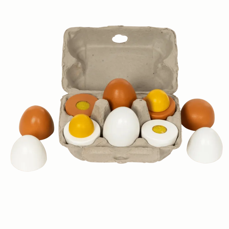 Leksaksmat – Ägg i kartong, 6 st.