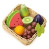 Leksaksmat - Korg med frukt, 6 delar