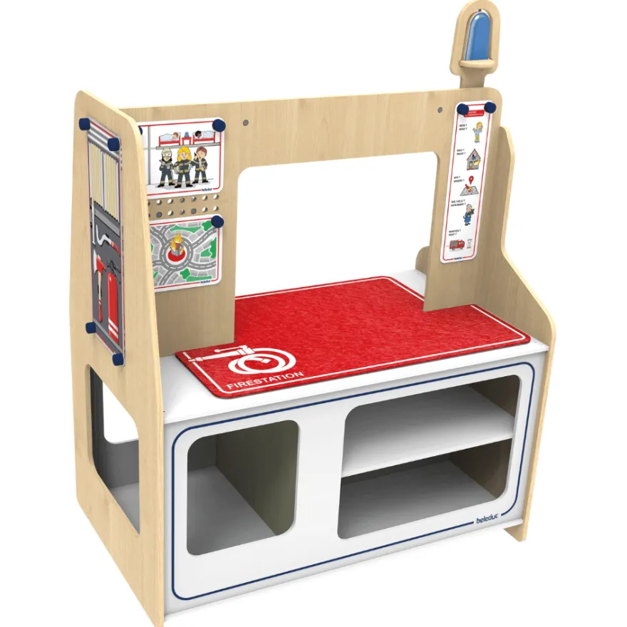 Lekstation 2-i-1 - Brandstation & polisstation