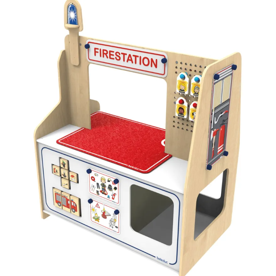 Lekstation 2-i-1 - Brandstation & polisstation