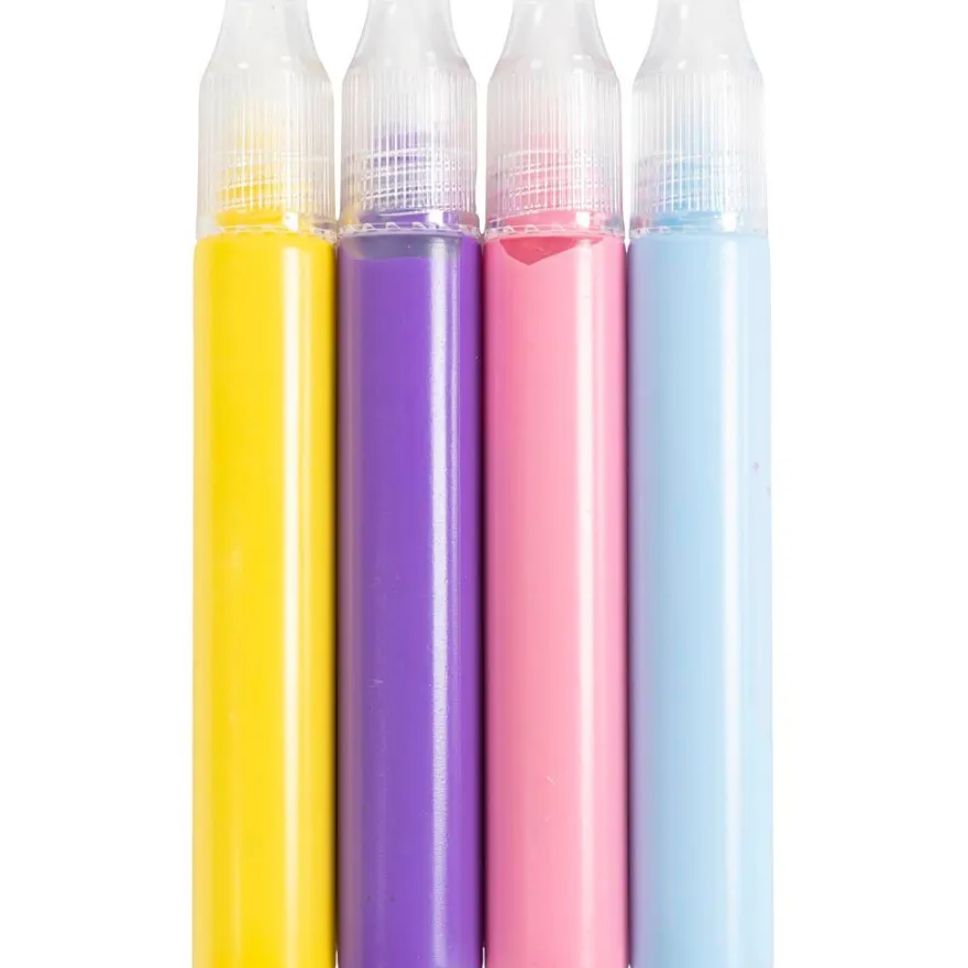 Ljuspenna - Blå/rosa/lila/gul, 4 x 30 ml