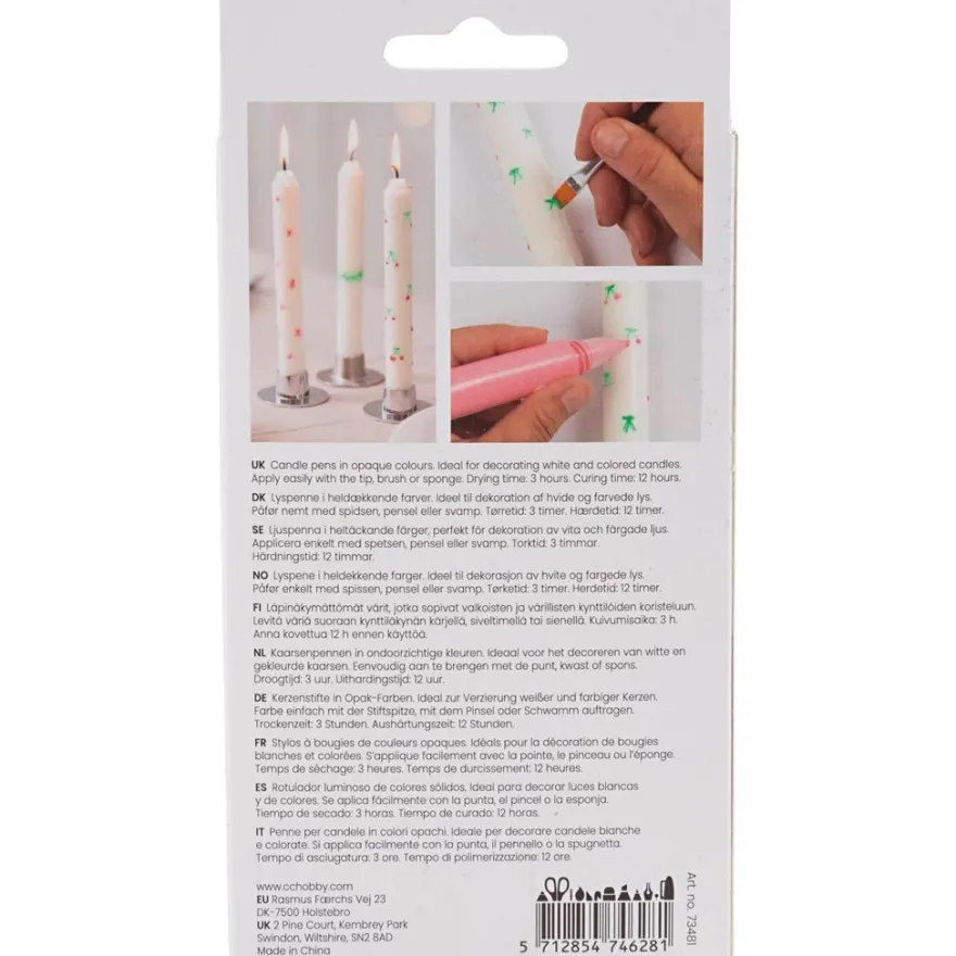 Ljuspenna - Svart/grön/ljusgrå/röd, 4 x 30 ml