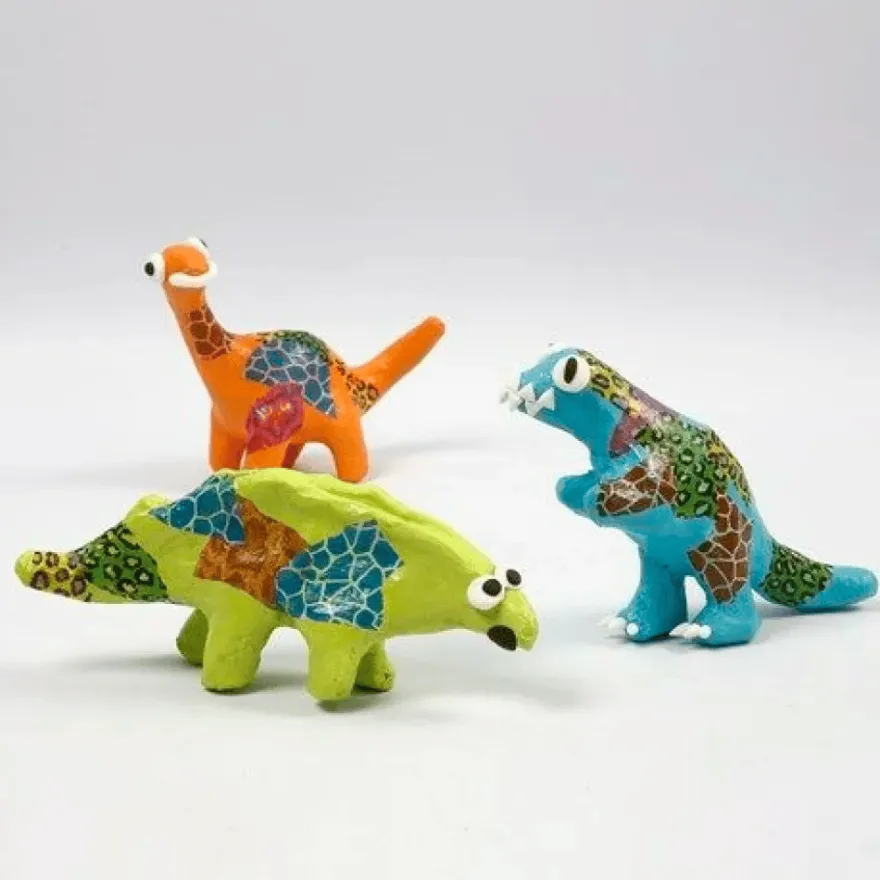 Långhals av papier maché - L: 15,5 cm
