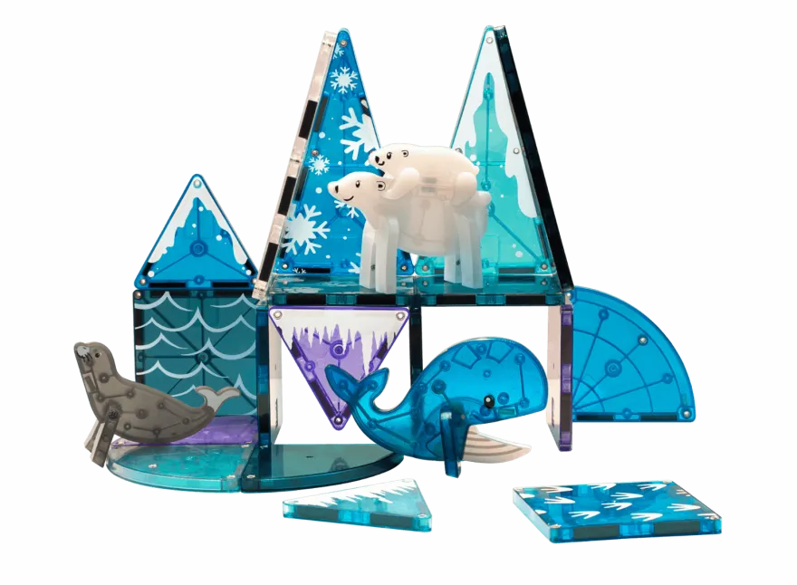 Magna-Tiles | Arktiska djur, 25 st