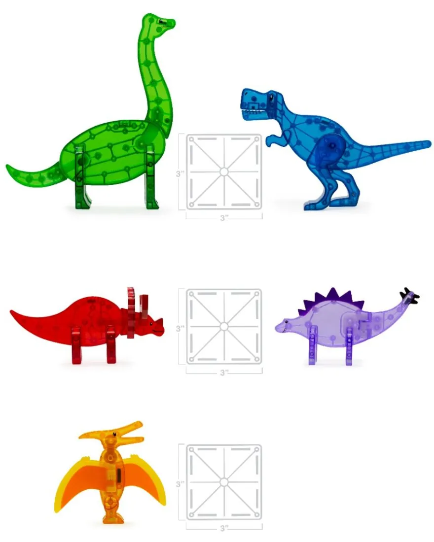 Magna-Tiles | Dinosaurier, 5 st.