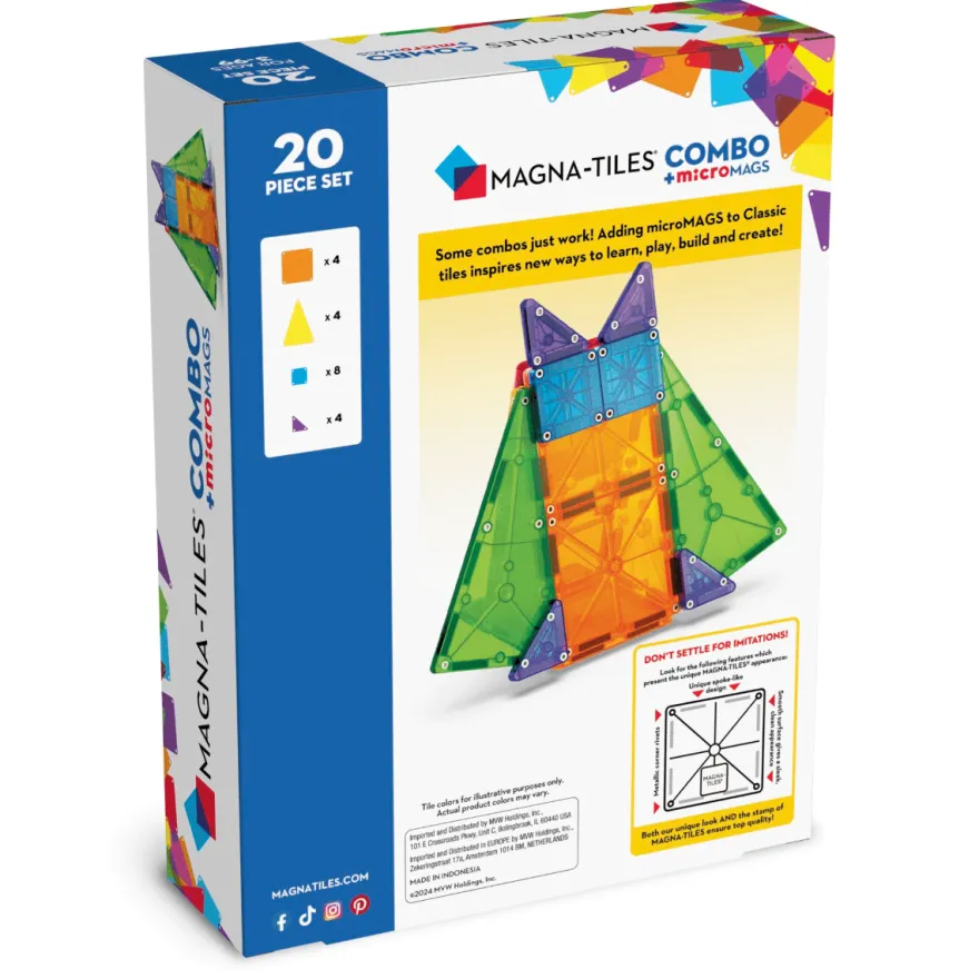 Magna-Tiles | microMAGS Kombi, 20 st.