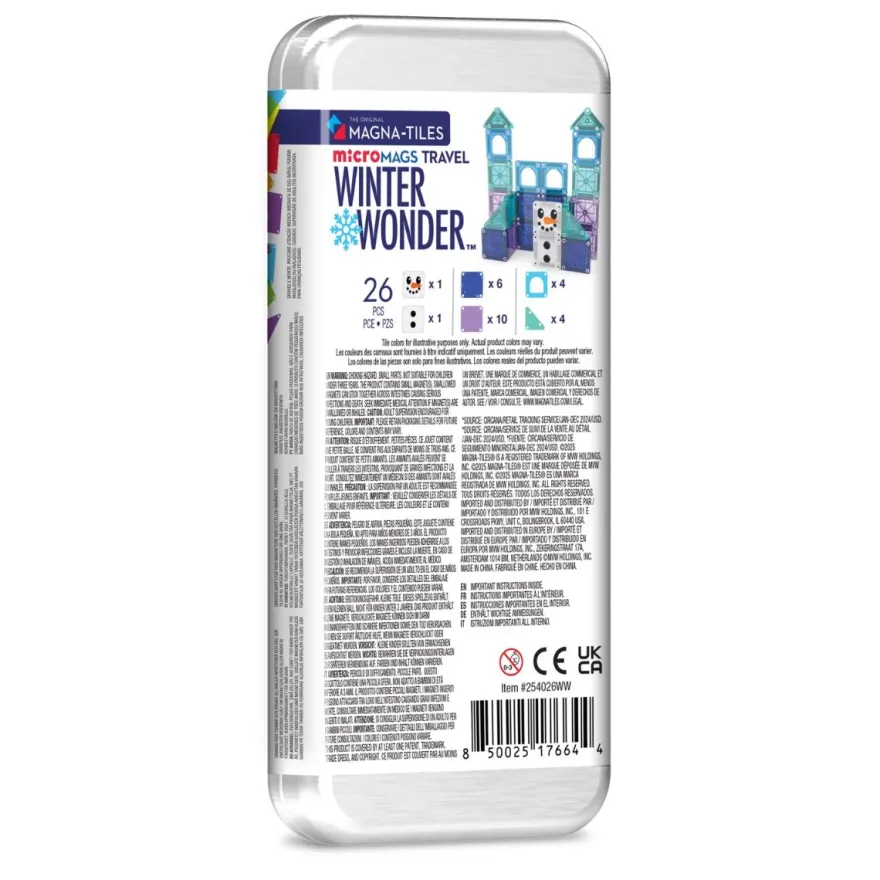 Magna-Tiles | microMAGS Winter Wonderland, 26 st.