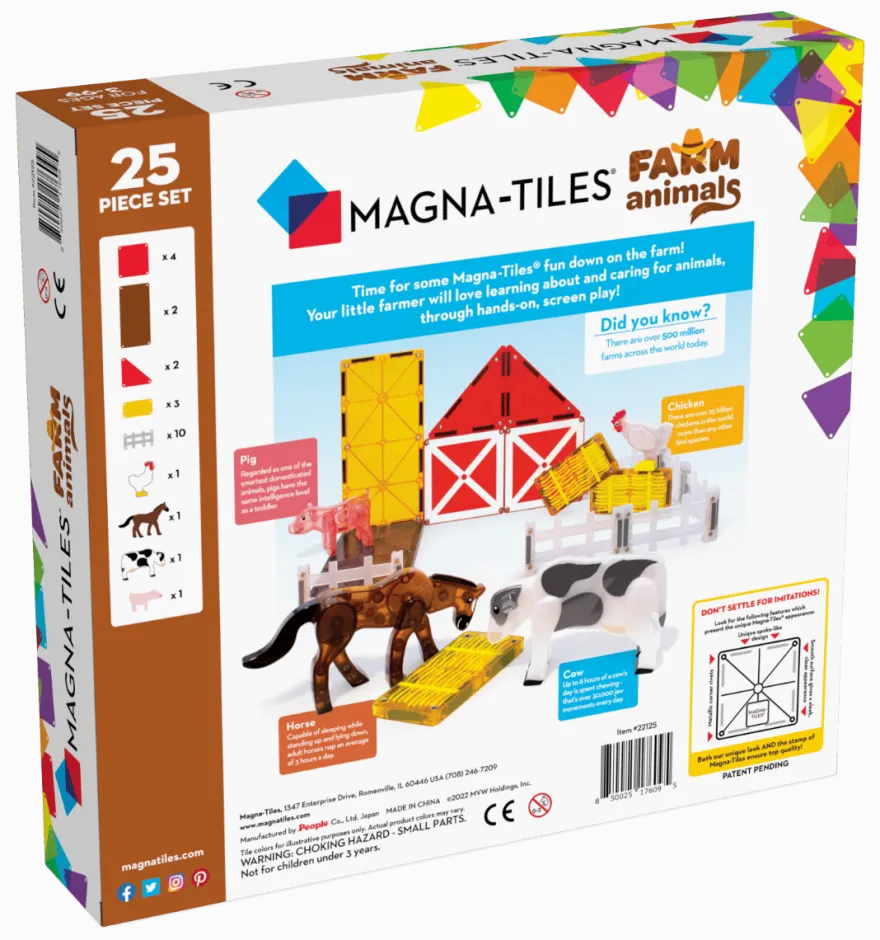 Magna-Tiles | På bondgården, 25 st.
