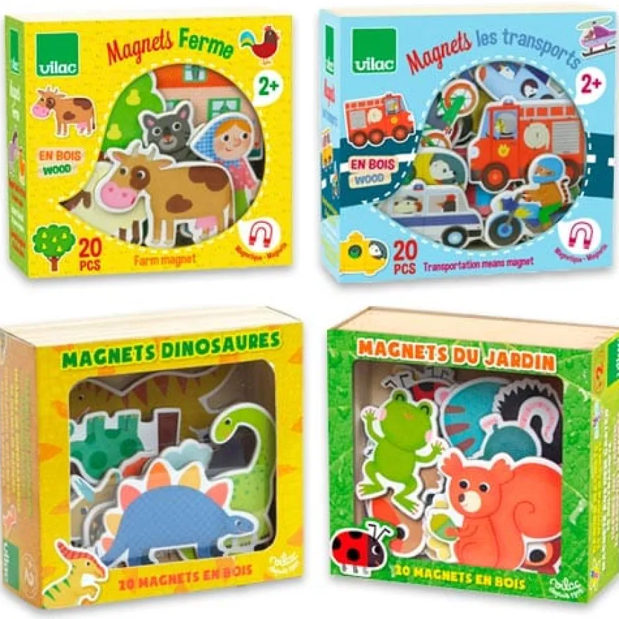 Magnetpaket, trä - Med motiv