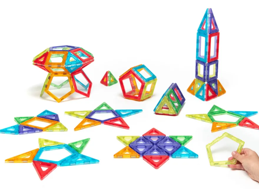MAG Polydron | Transparent | 100 delar