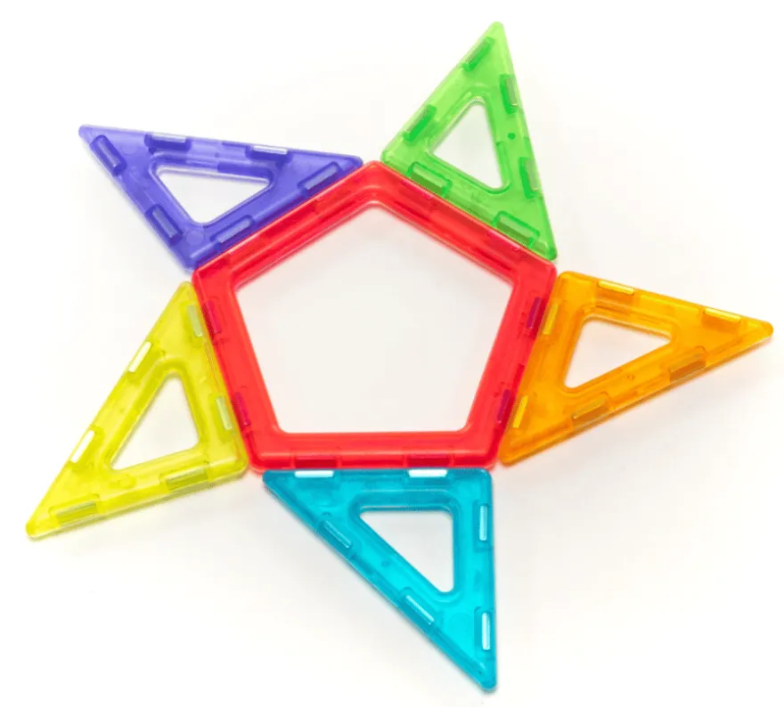 MAG Polydron | Transparent | 100 delar