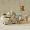 Maileg - Dansmus, lillasyster - Inkl. daybed