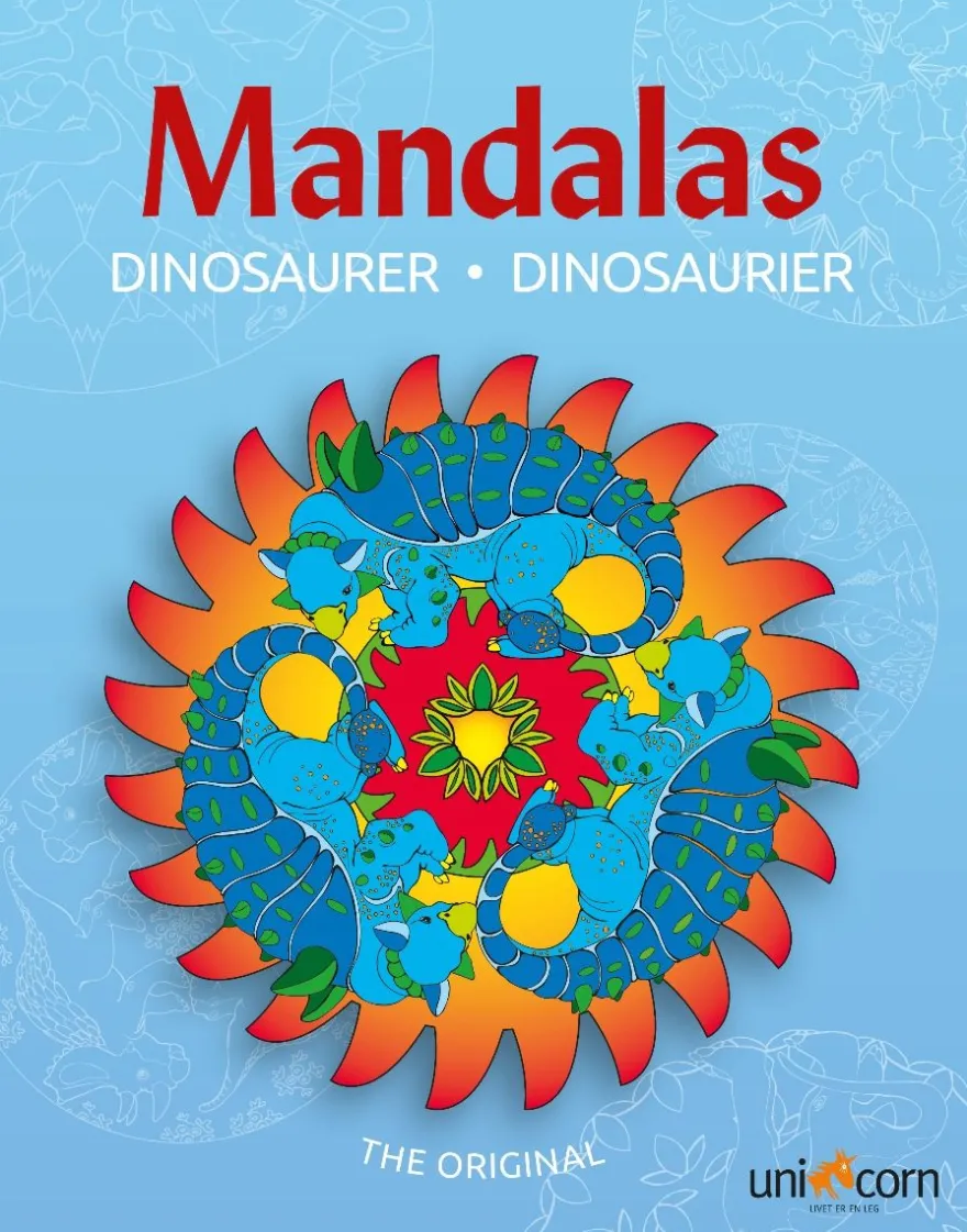 Mandalas Målarbok med Dinosaurier