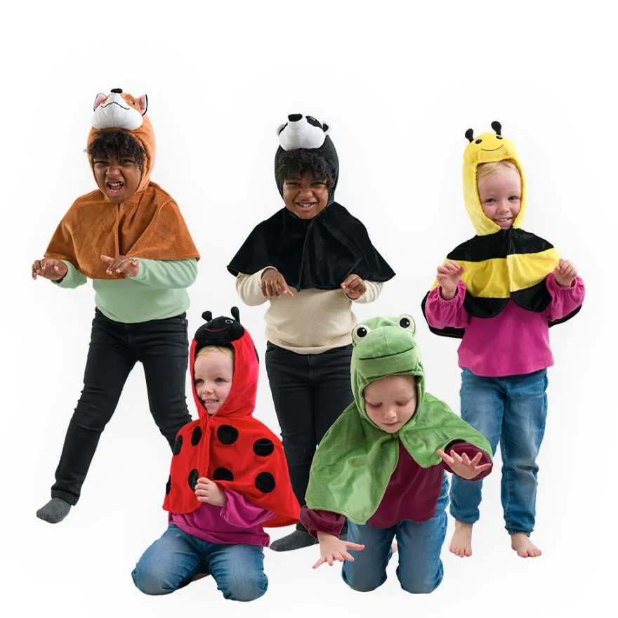 Maskeradcaper - Skogens djur, 5 st.