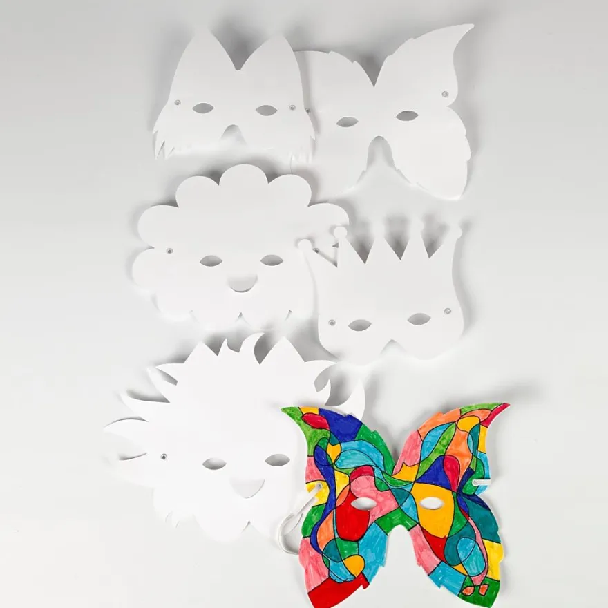 Masker i papp, 5 st.