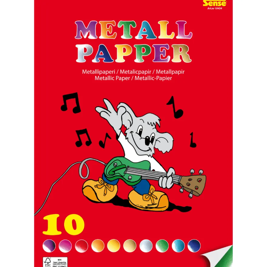 Metallicpapper A4 – 10 ark
