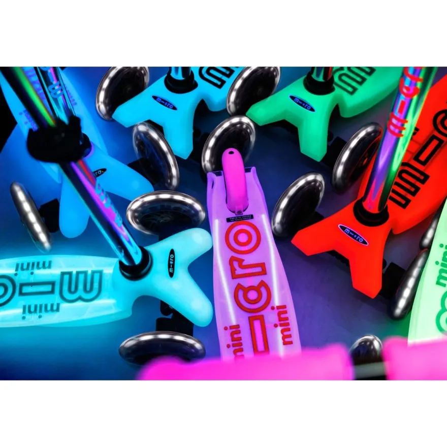 Micro Sparkcykel - Mini Deluxe Glow LED Plus, Aqua