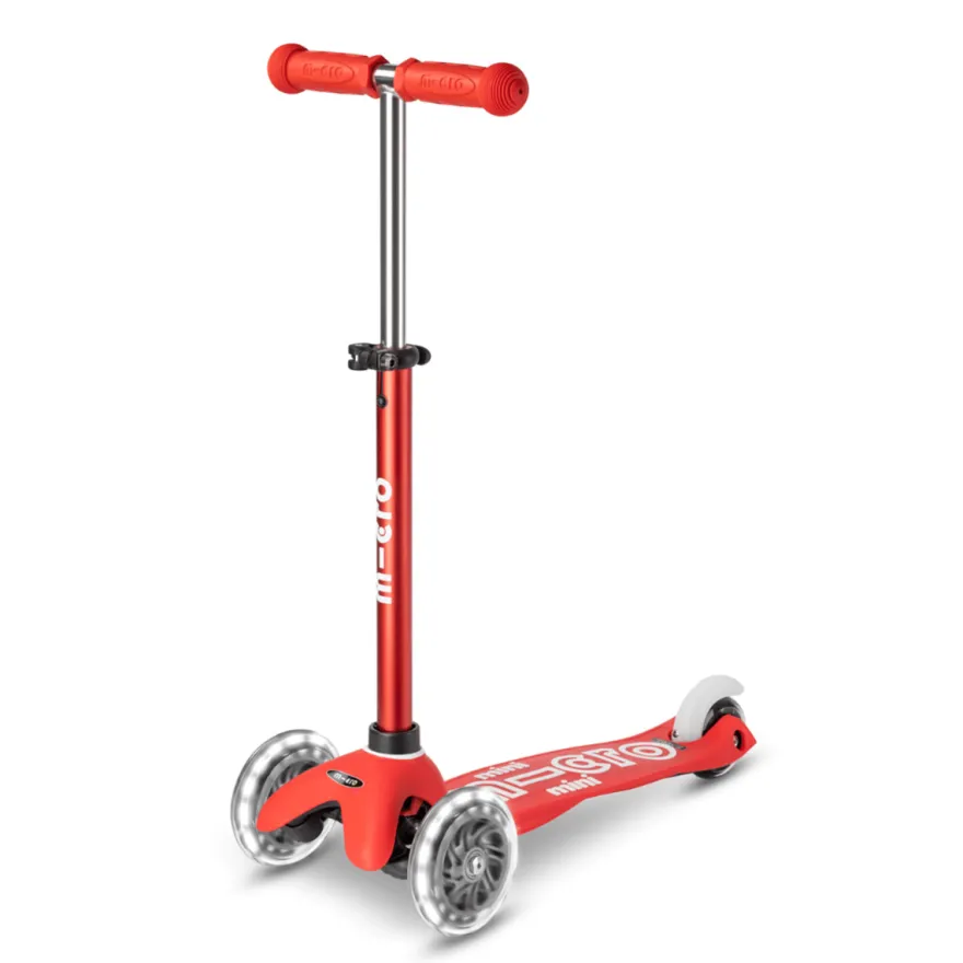 Micro Sparkcykel - Mini Deluxe LED, Röd