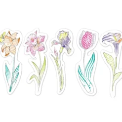 Måla bokmärken m. vatten – blommor, 20 st.