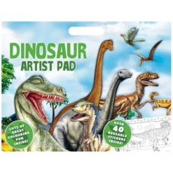 Målarbok A3 inkl. klistermärken - Dinosaurier