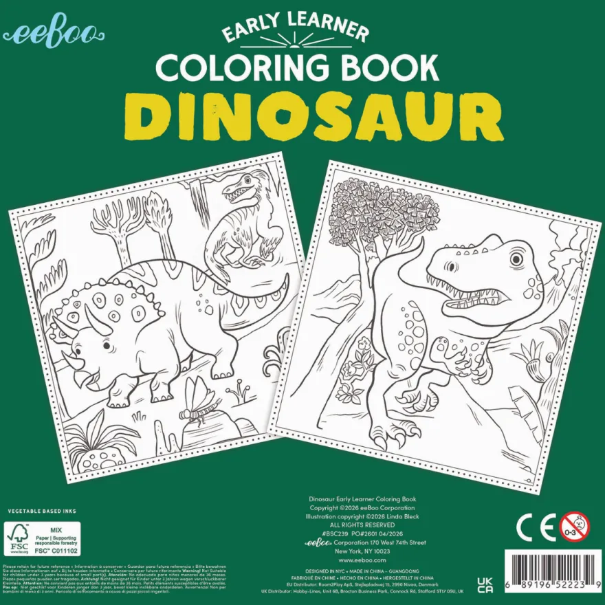 Målarbok – Dinosaurier