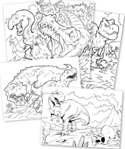 Målarbok - Dinosaurier, 36 sidor